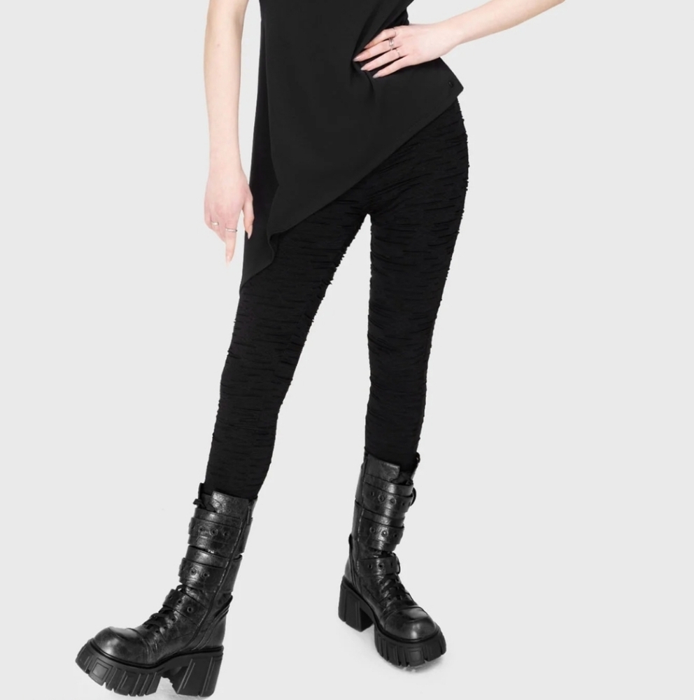 Killstar Black Textured Leggings